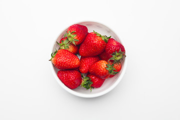 Fresh strawberries on a bowl 