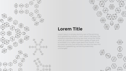 Creative geometric background with copy space for template web design. Copy space banner. Business, finance and connection concept.