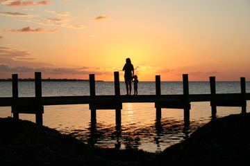 On the jetty at sunset