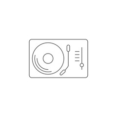 Musical mixer vinyl icon. Simple element illustration. Musical mixer vinyl symbol design template. Can be used for web and mobile