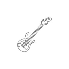 Electric guitar icon. Simple element illustration. Electric guitar symbol design template. Can be used for web and mobile