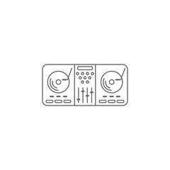 DJ mixer icon. Simple element illustration. DJ mixer symbol design template. Can be used for web and mobile