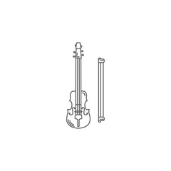 Musical Violin icon. Simple element illustration. Musical Violin symbol design template. Can be used for web and mobile