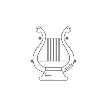 Musical Harp icon. Simple element illustration. Musical Harp symbol design template. Can be used for web and mobile