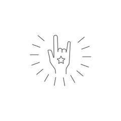 Fototapeta premium Hand with star icon. Simple element illustration. Hand with star symbol design template. Can be used for web and mobile