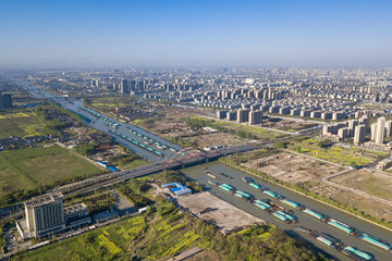 aerial photo of grant canal