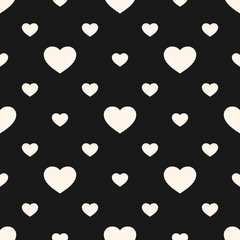 Hearts seamless pattern. Valentines day background. Love romantic theme texture