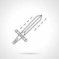 Sword flat line vector icon
