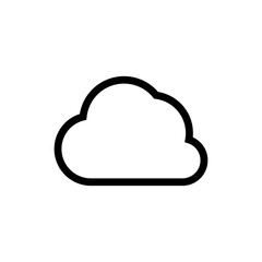Cloud Icon Vector. Simple flat symbol. Perfect Black pictogram illustration on white background.