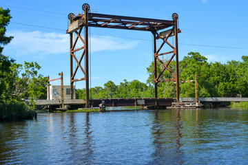 Drawbridge over a Louisiana Bayou