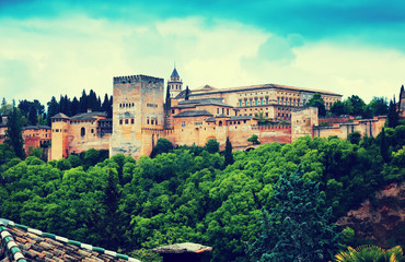 Fototapeta na wymiar view of Nazaries palaces of Alhambra. Granada