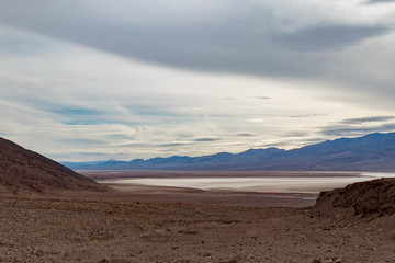 Fototapeta na wymiar Salt Flats at Badwater Basin in Death Valley National Park, Death Valley, California