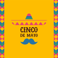 Cinco de mayo mexican mariachi sombrero quote card