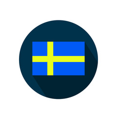 Obraz premium Flag of Sweden on a white background. Vector illustration