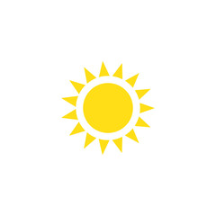 Sun icon simple triangle yellow