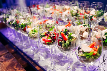 vegetable salad glass wine glasses party friends