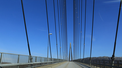 Fototapeta premium Helgeland Bridge in Northern Norway