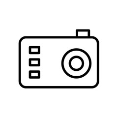Photo camera icon isolated on white background