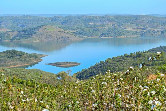 Odeleite dam in Algarve, Portugal