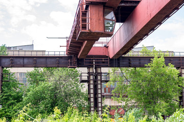 Fototapeta premium Truck crane at the old factory