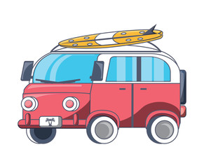 surf van icon over white background, colorful design. vector illustration