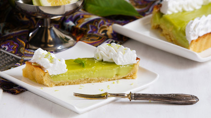 lime and lemon tart