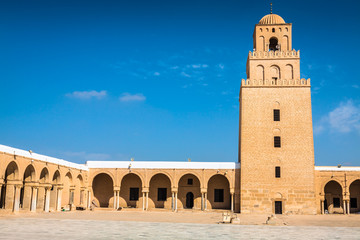 Fototapeta premium The Great Mosque of Kairouan (Great Mosque of Sidi-Uqba), Tunisia