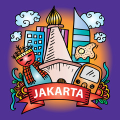 Doodle of Jakarta