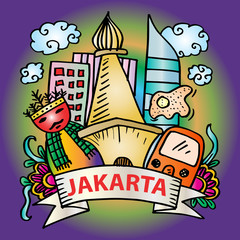 Doodle of Jakarta