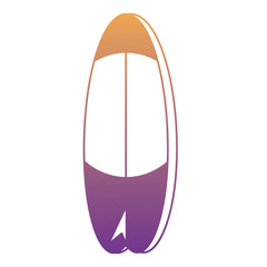 surfboard icon over white background, colorful design. vector illustration