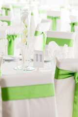 Table Setting At Luxury Wedding Reception Beautiful Flowers On The Table