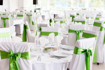 Table Setting At Luxury Wedding Reception Beautiful Flowers On The Table