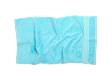 Clean soft towel on white background