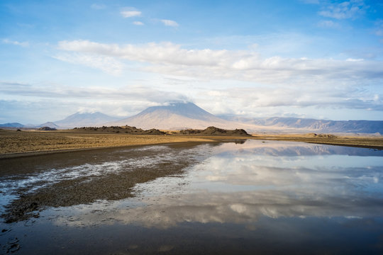 Reflection on Lake Natron 