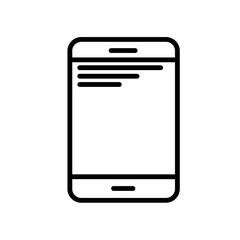 Smartphone icon isolated on white background