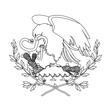emblem of the mexican flag