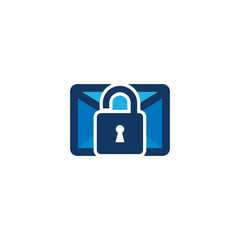 Lock Mail Logo Icon Design