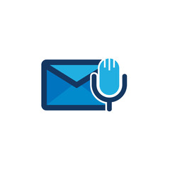 Podcast Mail Logo Icon Design
