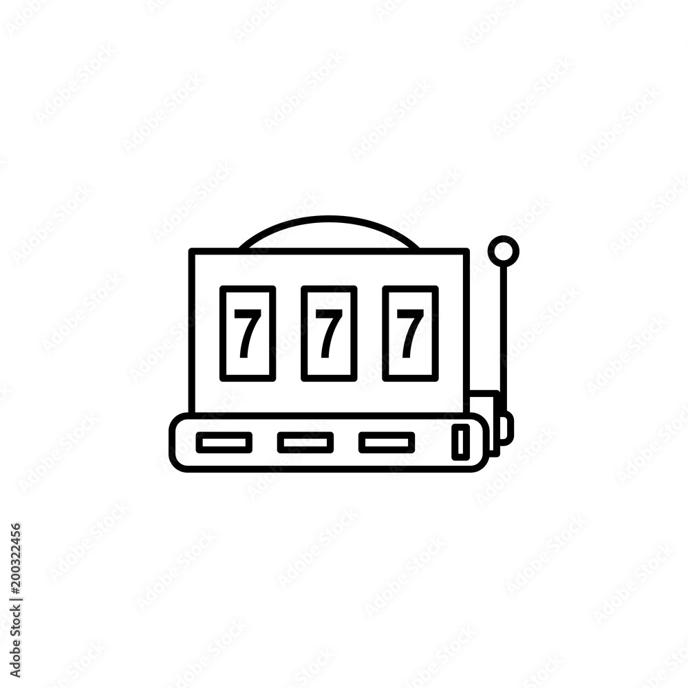 Poster playing apparatus icon. element of casino for mobile concept and web apps. thin line icon for websit