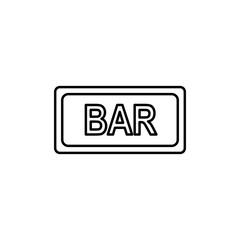 Obraz premium bar sign icon. Element of casino for mobile concept and web apps. Thin line icon for website design and development, app development. Premium icon