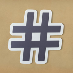 Obraz premium Hashtag digital media feed icon