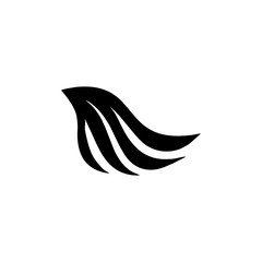 half of wing logo vector