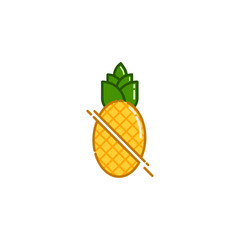 Pineapple Vector Template Design Illustration