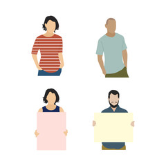 Illustration collection of people portrait