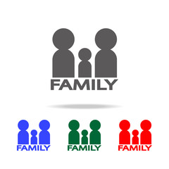 family icon. Elements of family multi colored icons. Premium quality graphic design icon