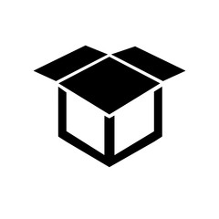 Delivery package opened icon isolated on white background