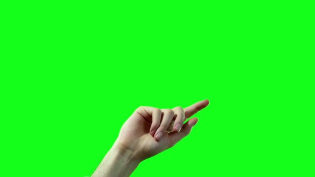 5 Variationen von Touchscreen Wischbewegungen Swipe RIght, Left und Zoom In und Out Green Screen 4k Video Footage Set.