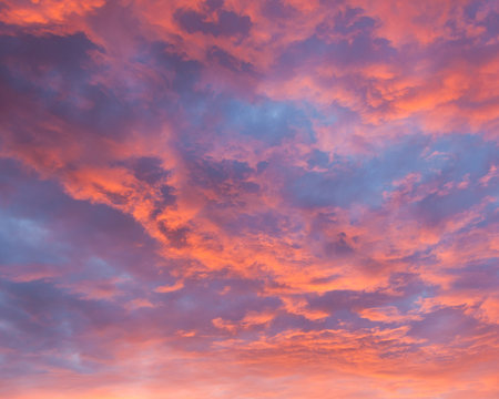 Vibrant colorful clouds at sunset © Juhku