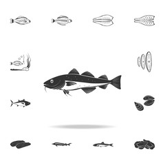 a fish icon. Detailed set of fish illustrations. Premium quality graphic design icon. One of the collection icons for websites, web design, mobile app