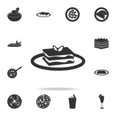 lasagna icon. Detailed set of italian foods illustrations. Premium quality graphic design icon. One of the collection icons for websites; web design; mobile app